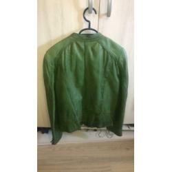 groene lere jas
