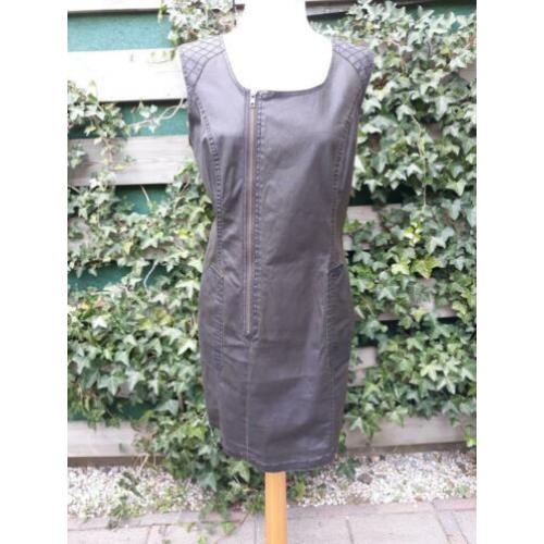 • Geisha jurk/tuniek voor 40-42 in bruin waxed stof, nieuw.