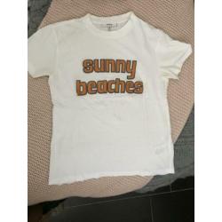 Ganni T-shirt sunny beaches 34 XS