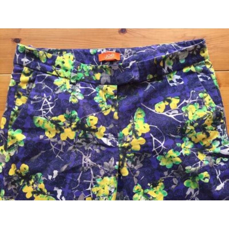 Joe Fresh size 8 pantalon paarse gele groene bloemen 38 egf