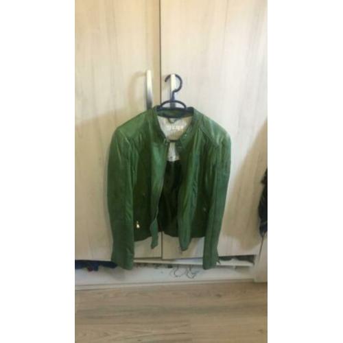 groene lere jas