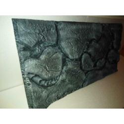 3D Achterwand 100x50cm Rock/ Dark Grey