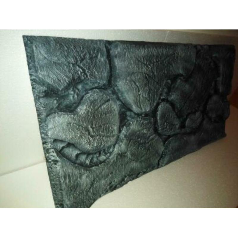 3D Achterwand 100x50cm Rock/ Dark Grey