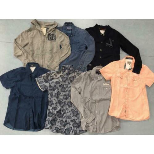 Pakket overhemden, blouses, vesten o.a. Jack and Jones. S/M