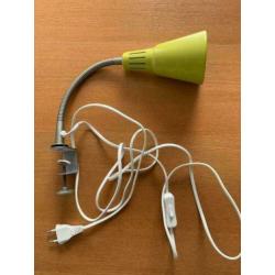 tafellamp met klem spot spotje groen lamp