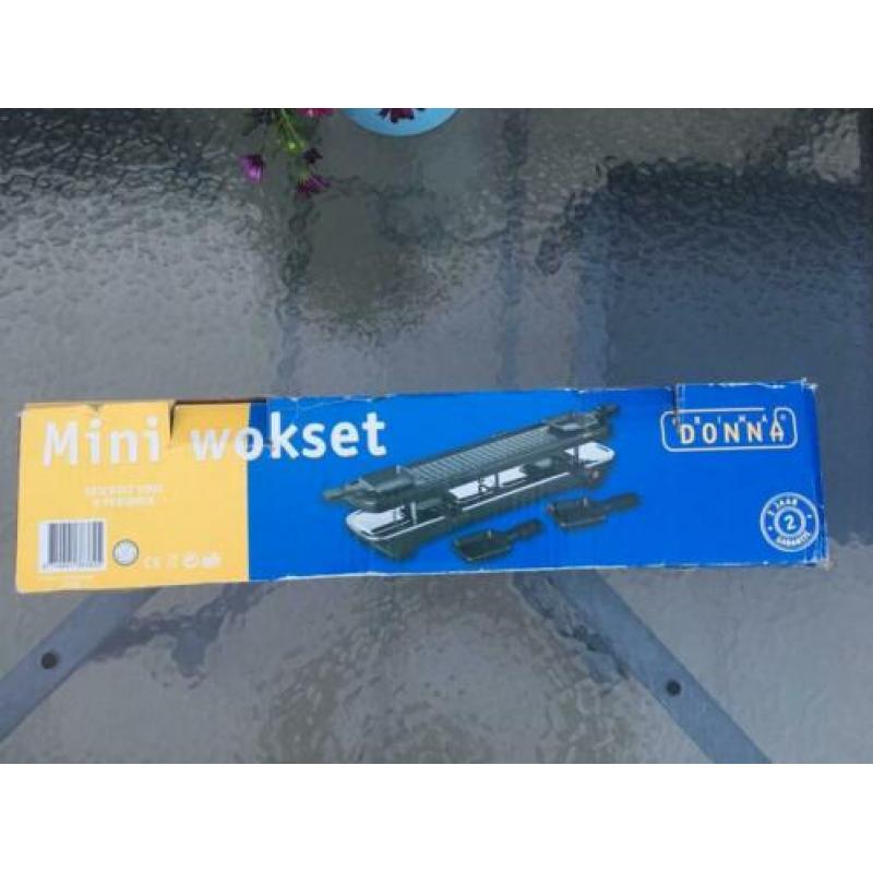 6 pers. Mini wok/gourmet set nieuw in doos