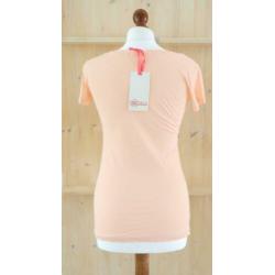 T-shirt met print, abrikoos maat L/XL (nieuw)