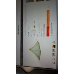 Super UL 1-pers. tent voor langere mensen 20D silnylon