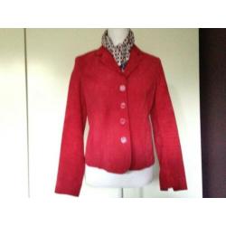 Rood suede jasje / blazer / colbert Arma mt 36