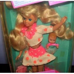 BARBIE, 1990 SKIPPER Babysitter met baby #9433,NRFB,OVP