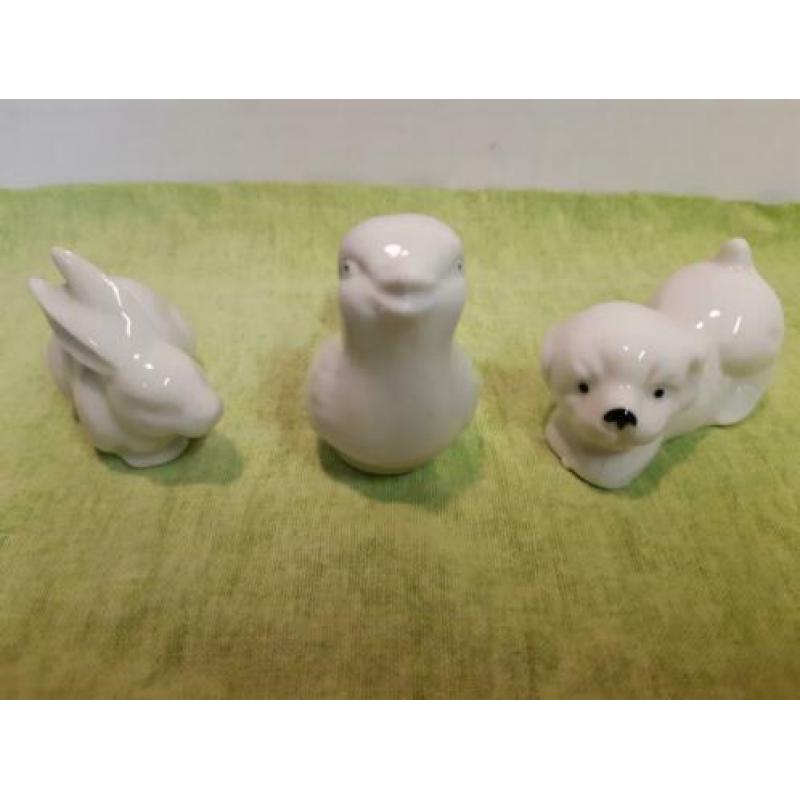Mini beeldjes--nieuw--wit porselijn