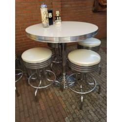 Fifties sixties amerikaanse barkrukken bel air bartafel