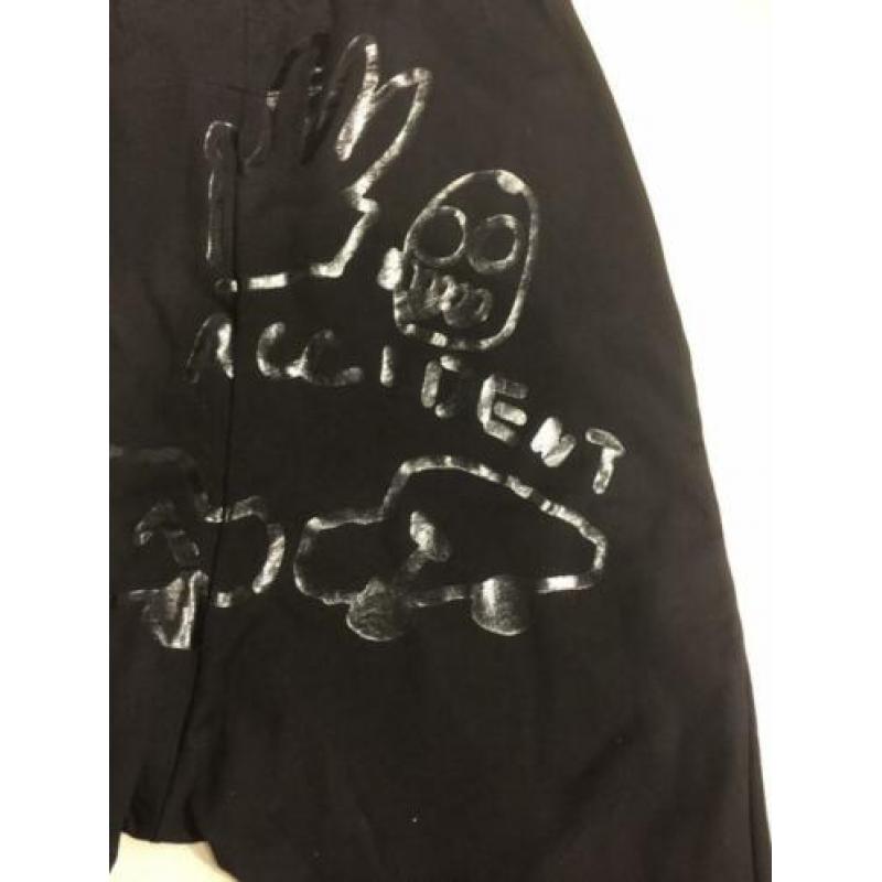 Rundholz broek zwart met print op achterkant L XL Nieuw!!!