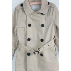 Beige trenchcoat van Zara maat 110 (3355)