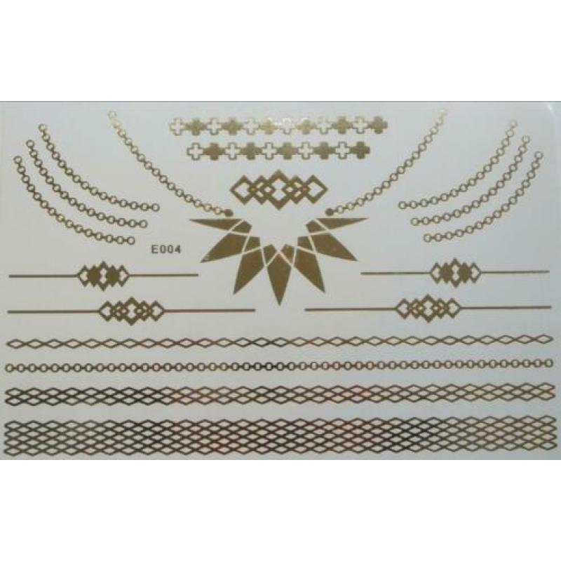 50 vellen metallic tattoos /plaktattoo