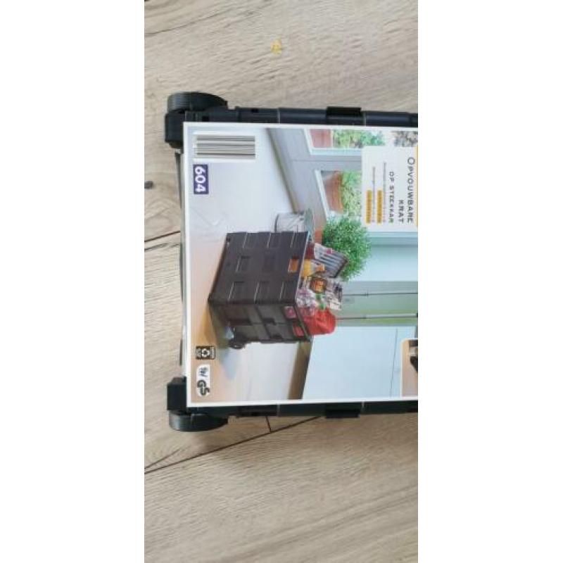 Boodschappen krat opvouwbaar kar karretje trolley inklapbaar