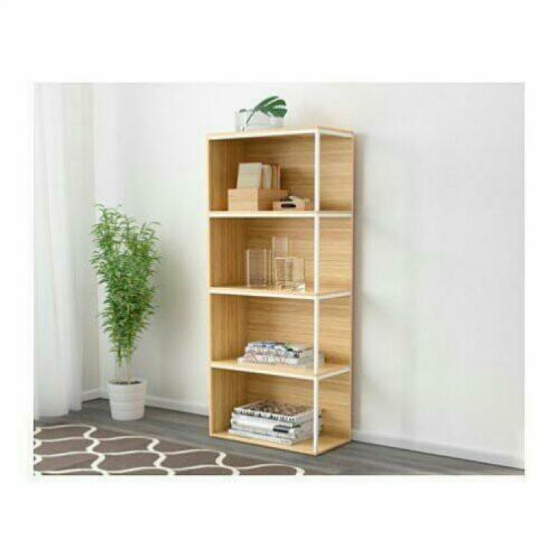IKEA PS 2014 kast bamboe modules wit 10 stuks + 6 deksels