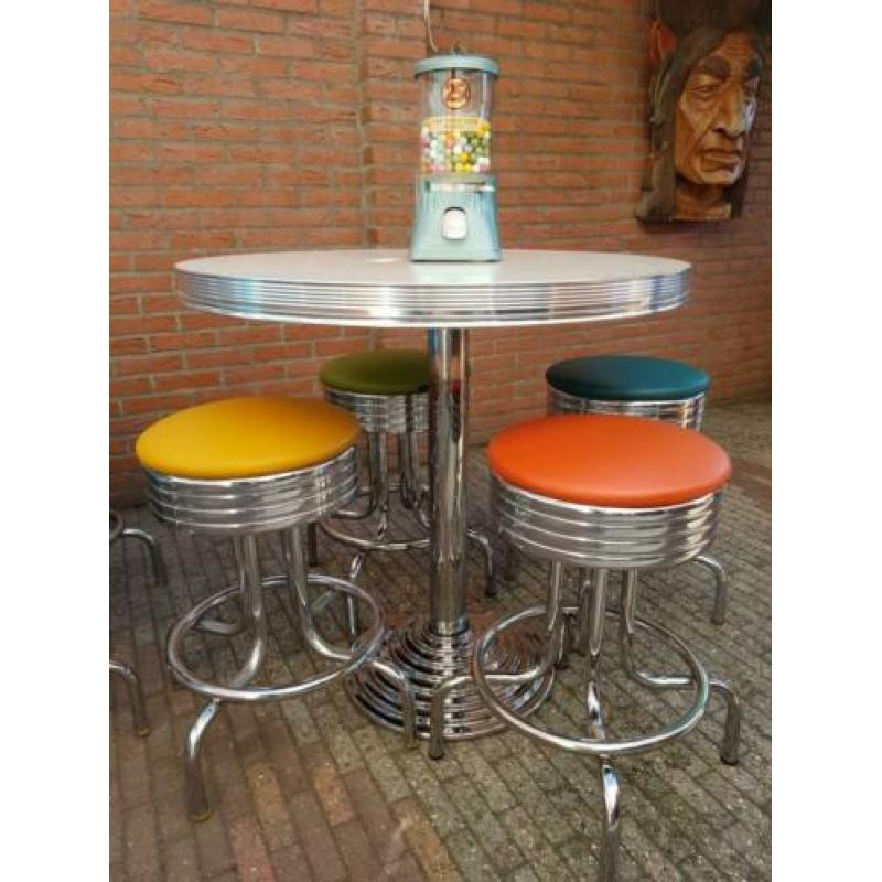 Fifties sixties amerikaanse barkrukken bel air bartafel