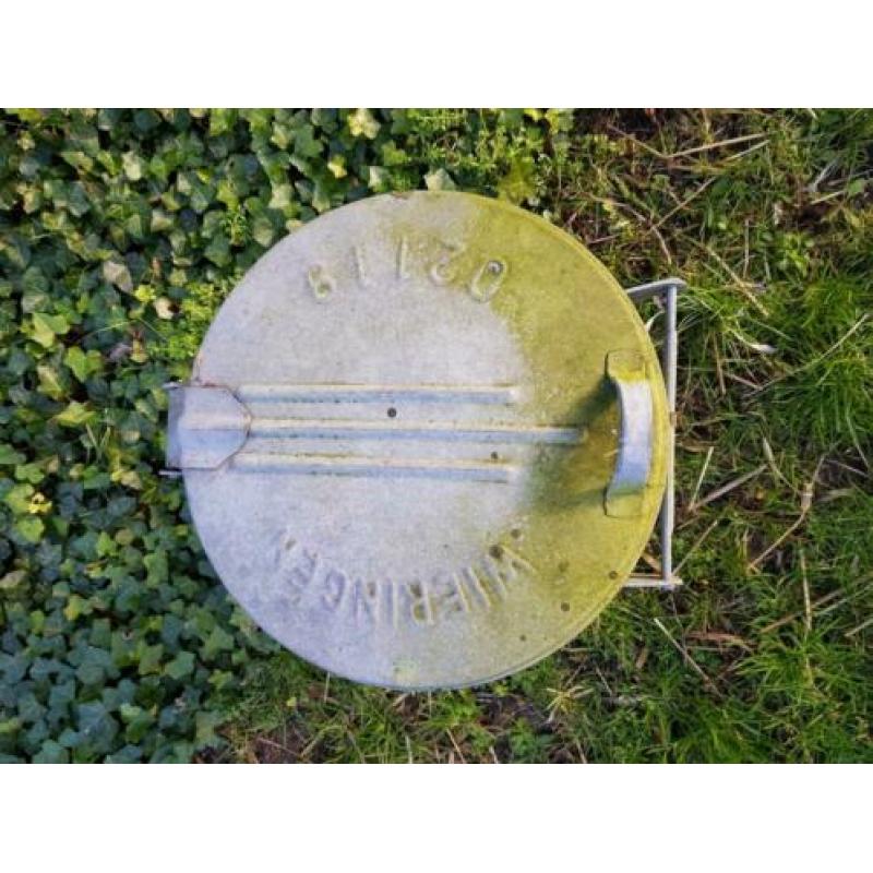 Zinken prullenbak vuilnisemmer 3st