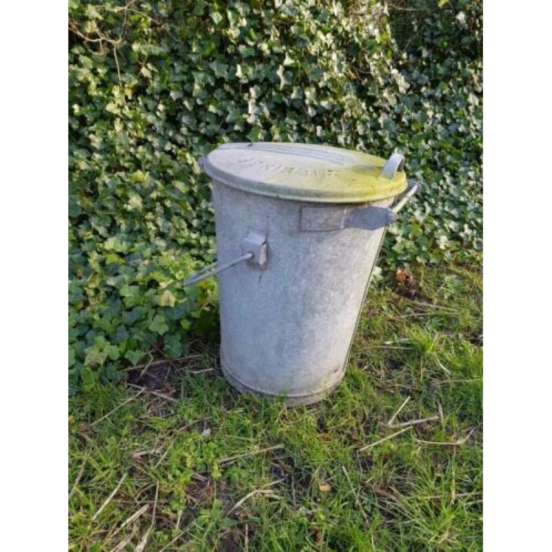 Zinken prullenbak vuilnisemmer 3st