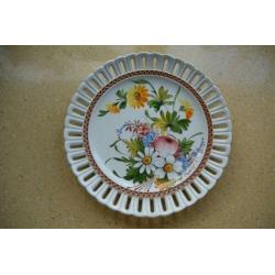 Wandbord bord Bassano Italië 28,5 cm bloemen