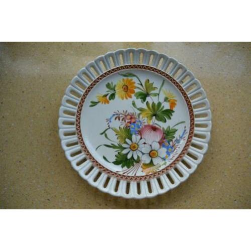 Wandbord bord Bassano Italië 28,5 cm bloemen