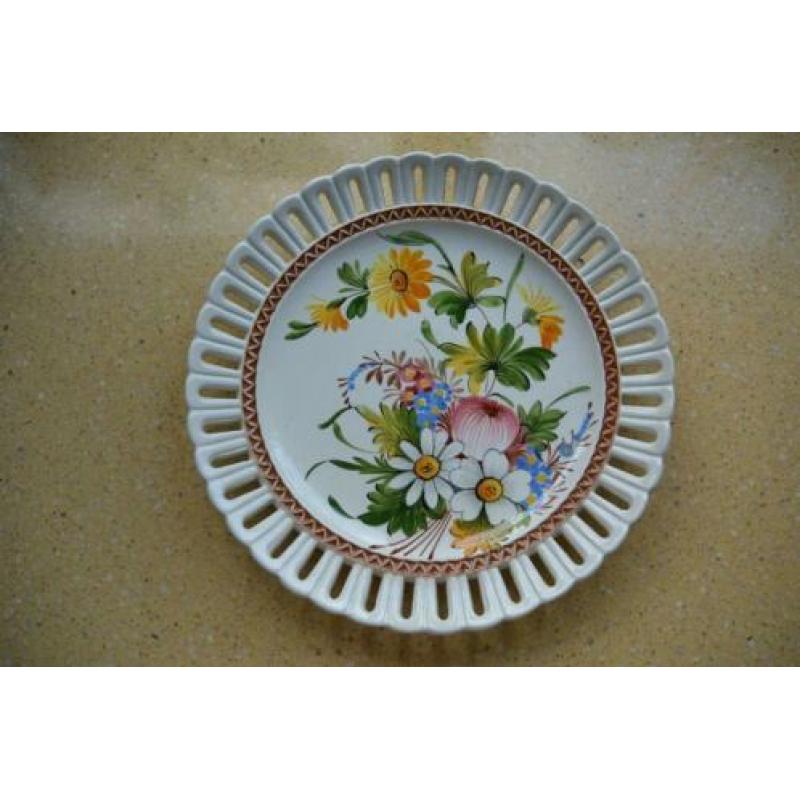 Wandbord bord Bassano Italië 28,5 cm bloemen