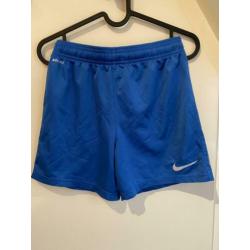 Blauw Nike dri-fit sportbroekje voor meisjes maat M(140-146)