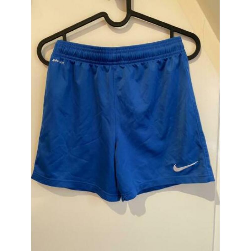 Blauw Nike dri-fit sportbroekje voor meisjes maat M(140-146)
