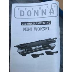 6 pers. Mini wok/gourmet set nieuw in doos