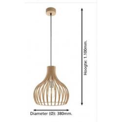EGLO Carnico hanglamp hout (2x)