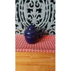 Emaille kobalt blauwe chocoladeketel