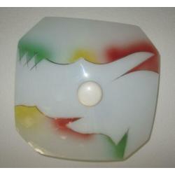 Oude plafondlamp/schaal plafonniere met decor