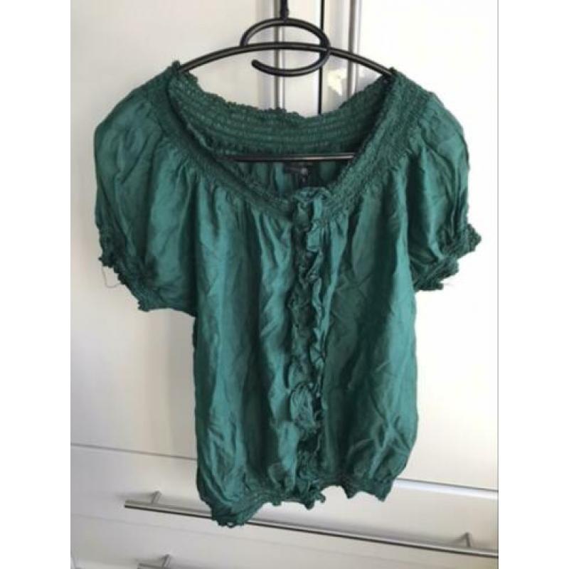 Groene dept top maat s