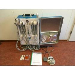 transportable tandheelkundige unit met scaler en hoekstukken