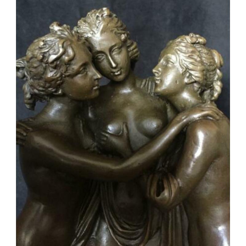Bronzen Gratien gesigneerd stijlvol zuiver fraai brons