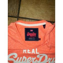 Superdry shirt zalm oranje S koningsdag