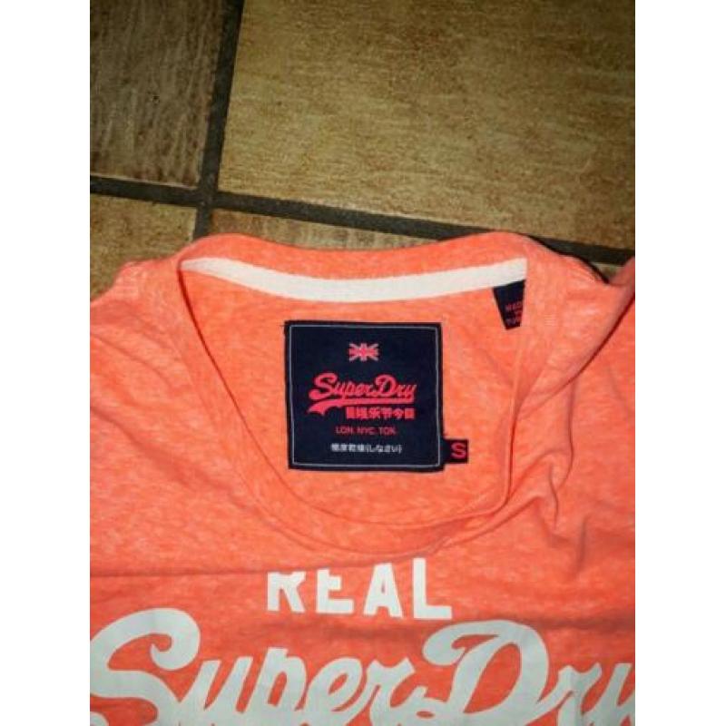 Superdry shirt zalm oranje S koningsdag