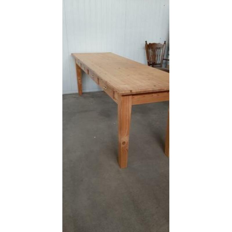 MPH 2948-13 Grenen eettafel met 4 lades