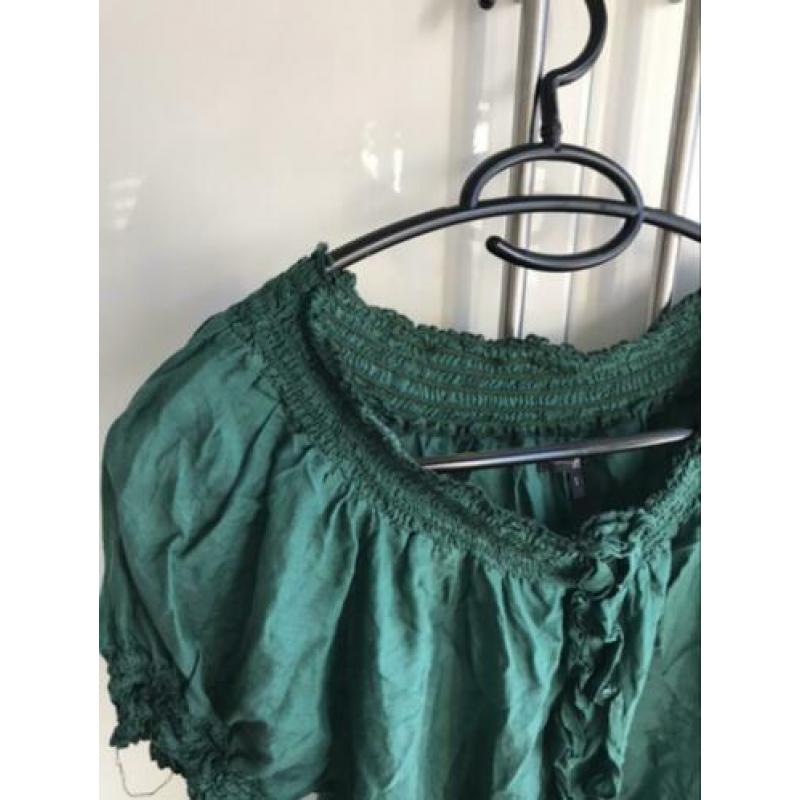 Groene dept top maat s