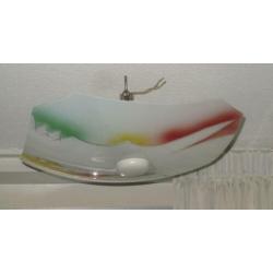 Oude plafondlamp/schaal plafonniere met decor