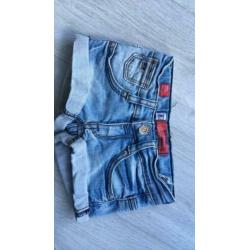 Stoer setje broek blue rebel 110, hemdje miss juliette 116