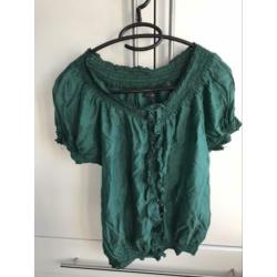 Groene dept top maat s