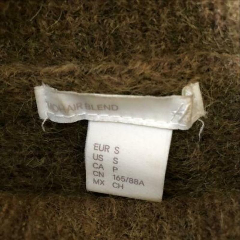 Mosterdgele wollen/mohair blend coltrui van h&m maat S.
