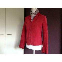 Rood suede jasje / blazer / colbert Arma mt 36
