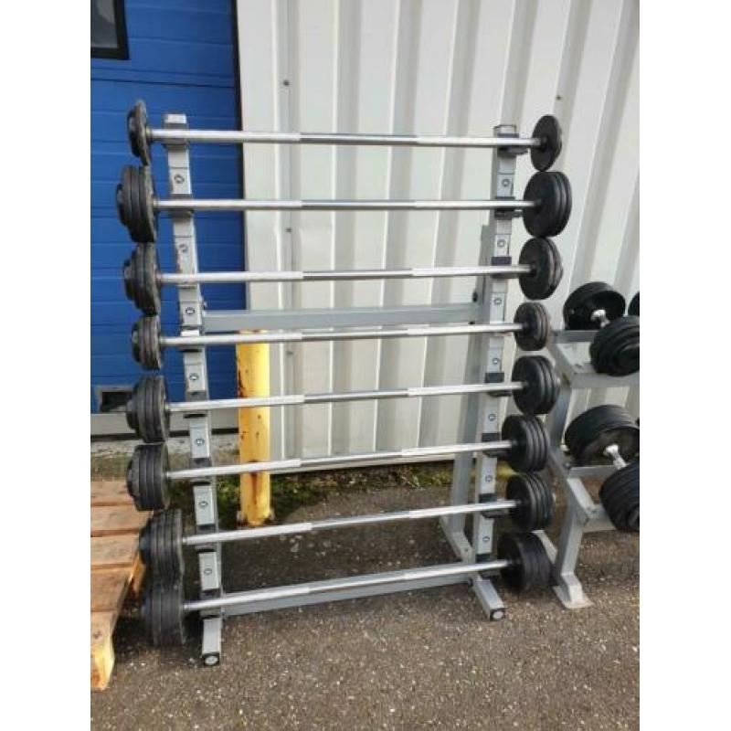 Rek met halters,