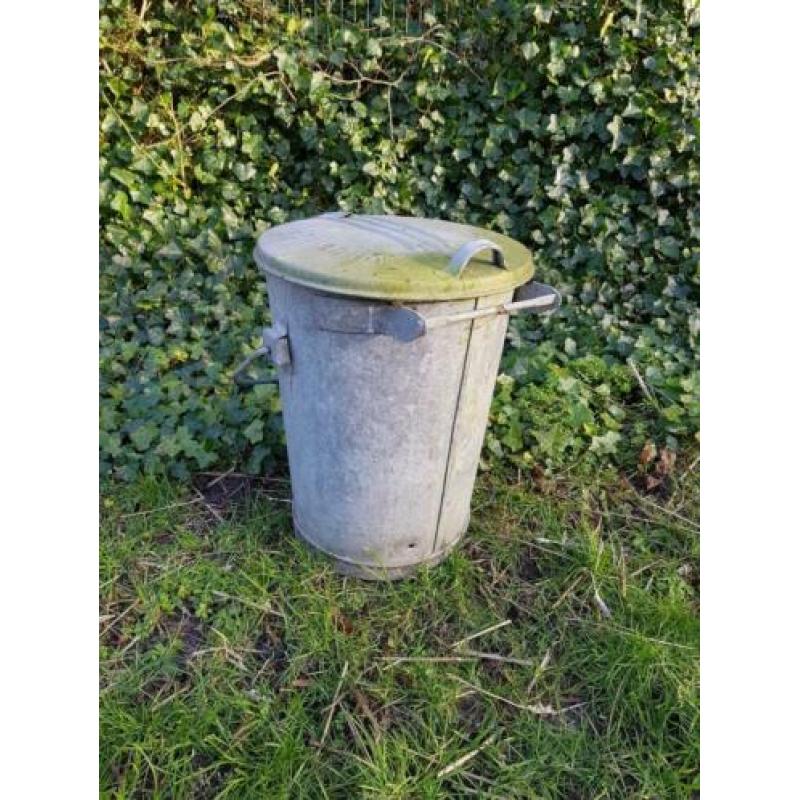 Zinken prullenbak vuilnisemmer 3st