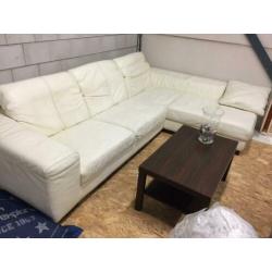 Witte hoekbank