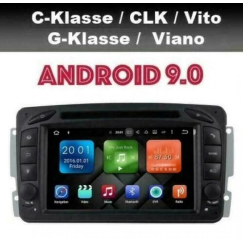 Mercedes Vito Viano CLK navigatie android 9.0 wifi dab+ W203