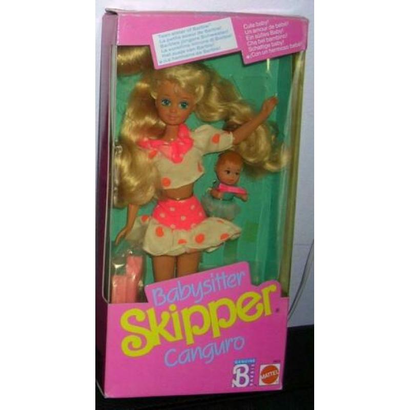 BARBIE, 1990 SKIPPER Babysitter met baby #9433,NRFB,OVP
